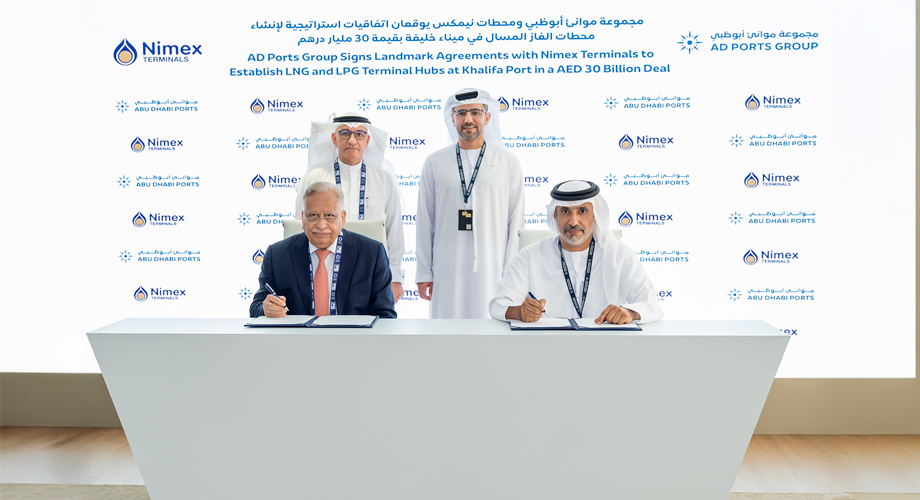 AD Ports Group Signs Landmark Agreements with Nimex Terminals to Establish LNG and LPG Terminal Hubs at Khalifa Port in a Deal Valued at Over AED 30 Billion