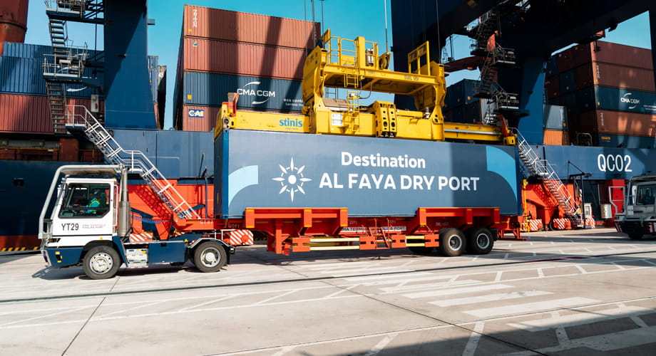 مجموعة موانئ أبوظبي تعزز ربط ميناء الفايه الجاف ‏بالمنظومة التجارية واللوجستية العالمية