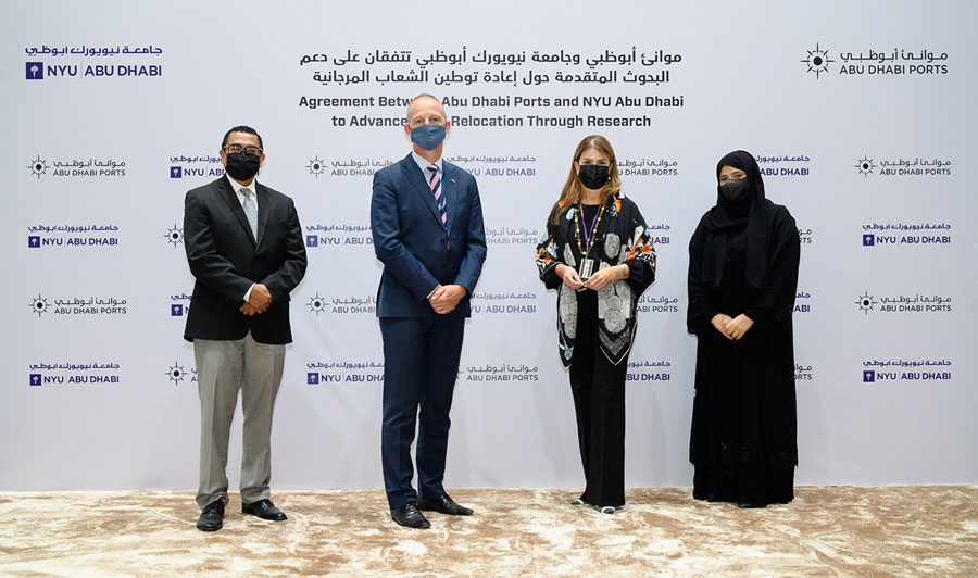 مجموعة موانئ أبوظبي وجامعة نيويورك أبوظبي تتعاونان في بحوث متقدمة حول إعادة توطين الشعاب المرجانية