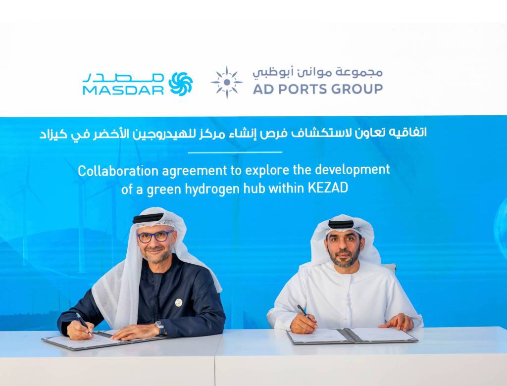 AD Ports Group and Masdar to Explore the Development of a Green Hydrogen Hub Within KEZAD