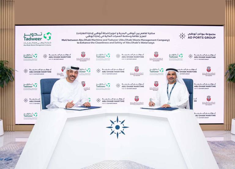 Abu-Dhabi-Maritime-and-Tadweer-sign-MoU