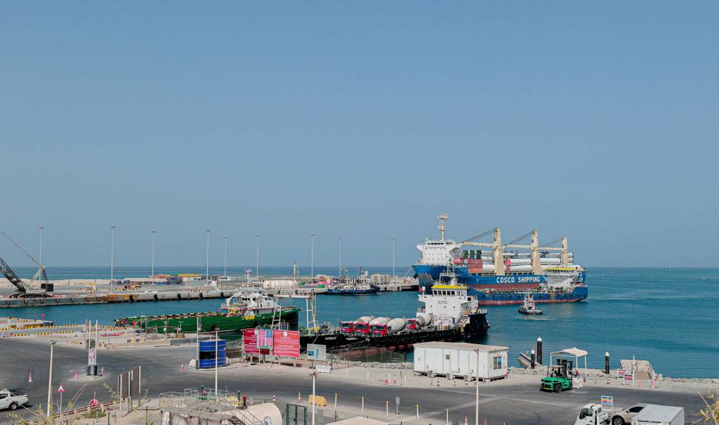 AD Ports Group Welcomes First International Shipment at Mugharraq Port
