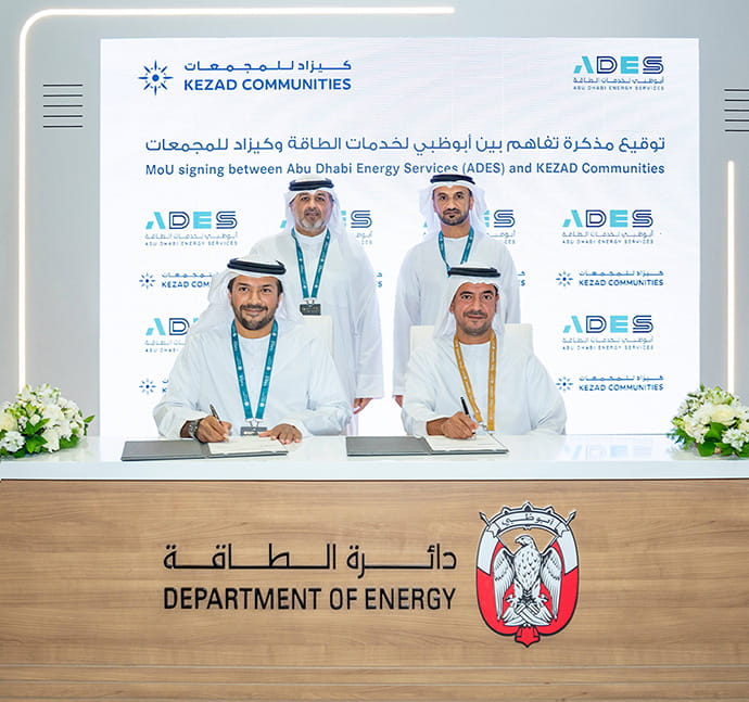 KEZAD Communities and Abu Dhabi Energy Services sign Agreement to Boost Energy Efficiency Projects in Abu Dhabi