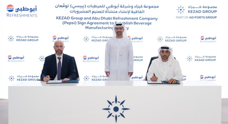 KEZAD Signs Land Lease with Abu Dhabi Refreshment Company to Establish Beverage Production Facility